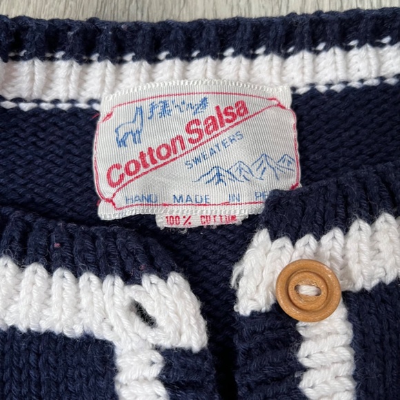 Cotton Salsa Cats Cardigan Sweater Size M - Picture 6 of 11